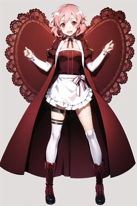 10316-1821223468-lisbeth (sao), 1girl, solo, white background, simple background, pink hair, boots, short hair, full body,white apron, open mouth.png